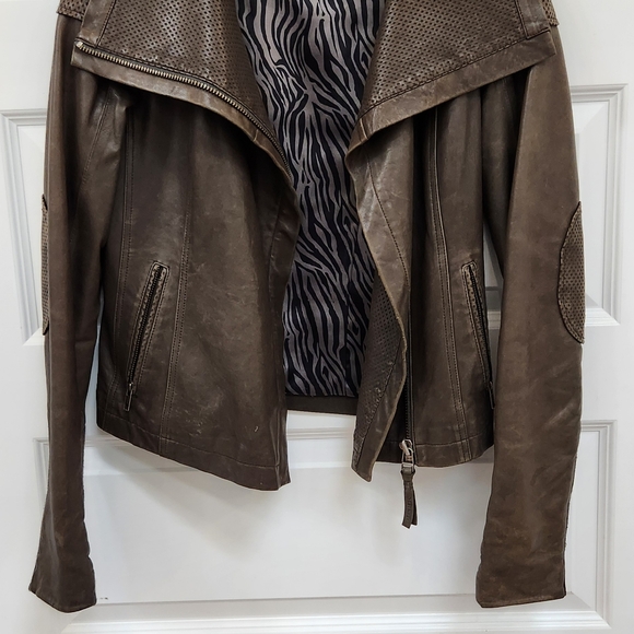 Mackage Leather Jacket, Small Brownish - Picture 2 of 8